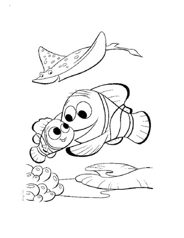 Nemo And Marlin Return Home  Coloring Page